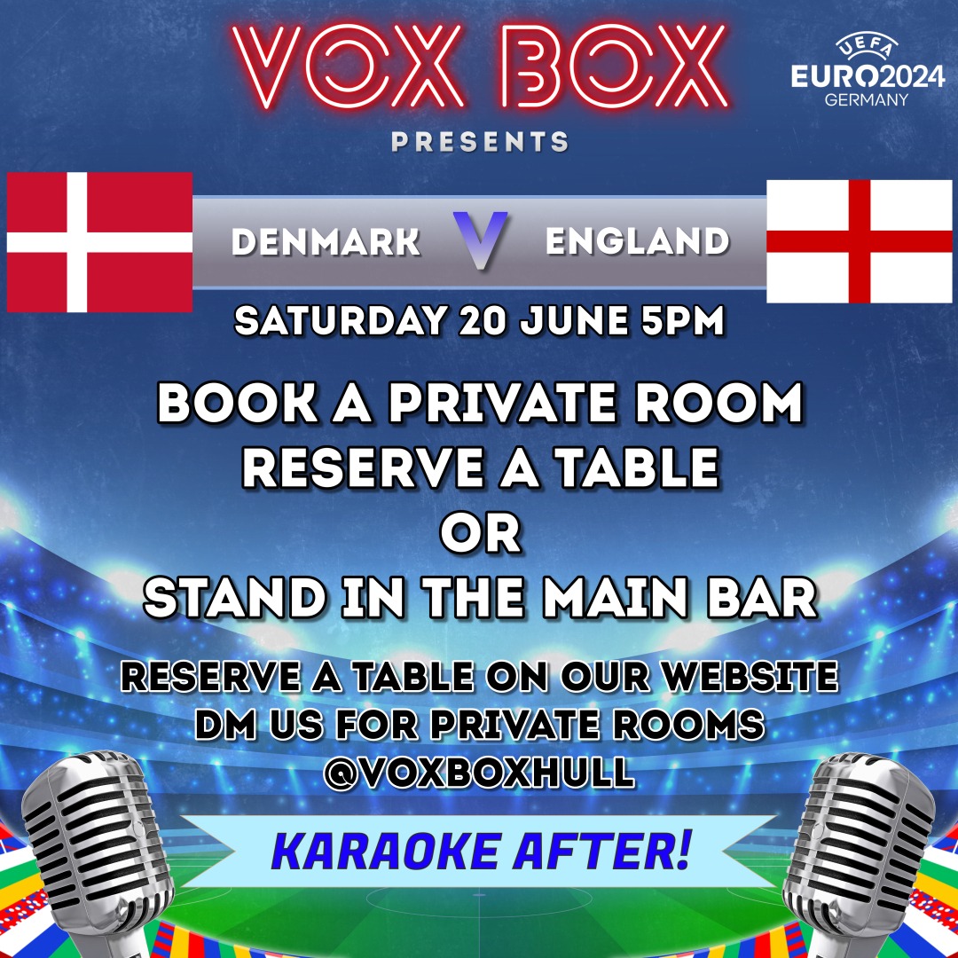 Euro 2024 - Denmark Vs England | Vox Box Hull